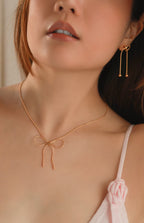 Pink Bow Necklace