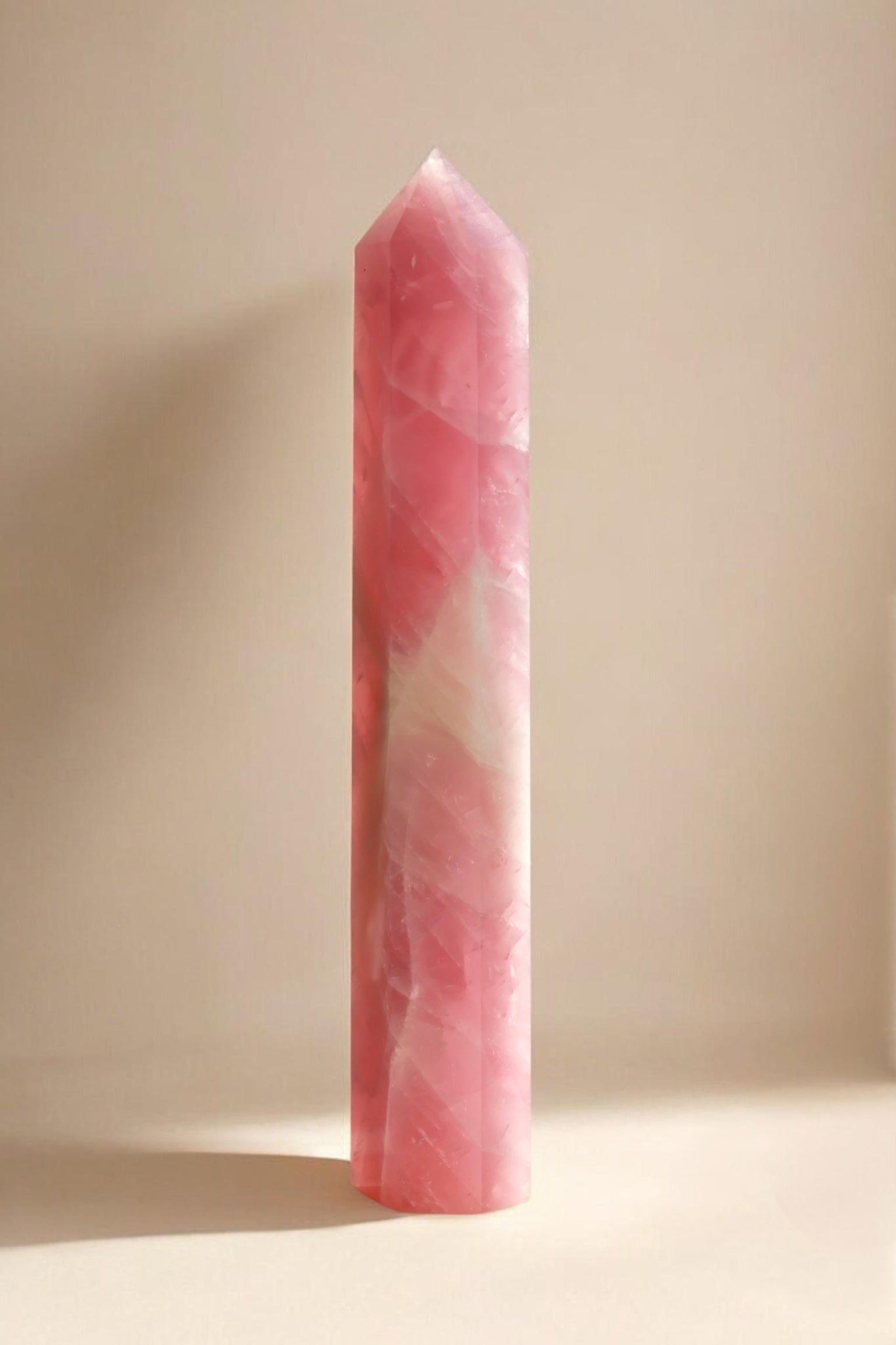 Extra Large Rose Quartz Crystal Tower