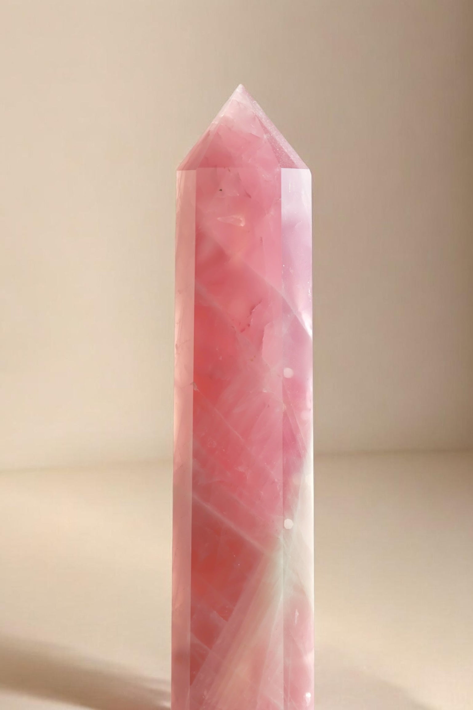 Extra Large Rose Quartz Crystal Tower