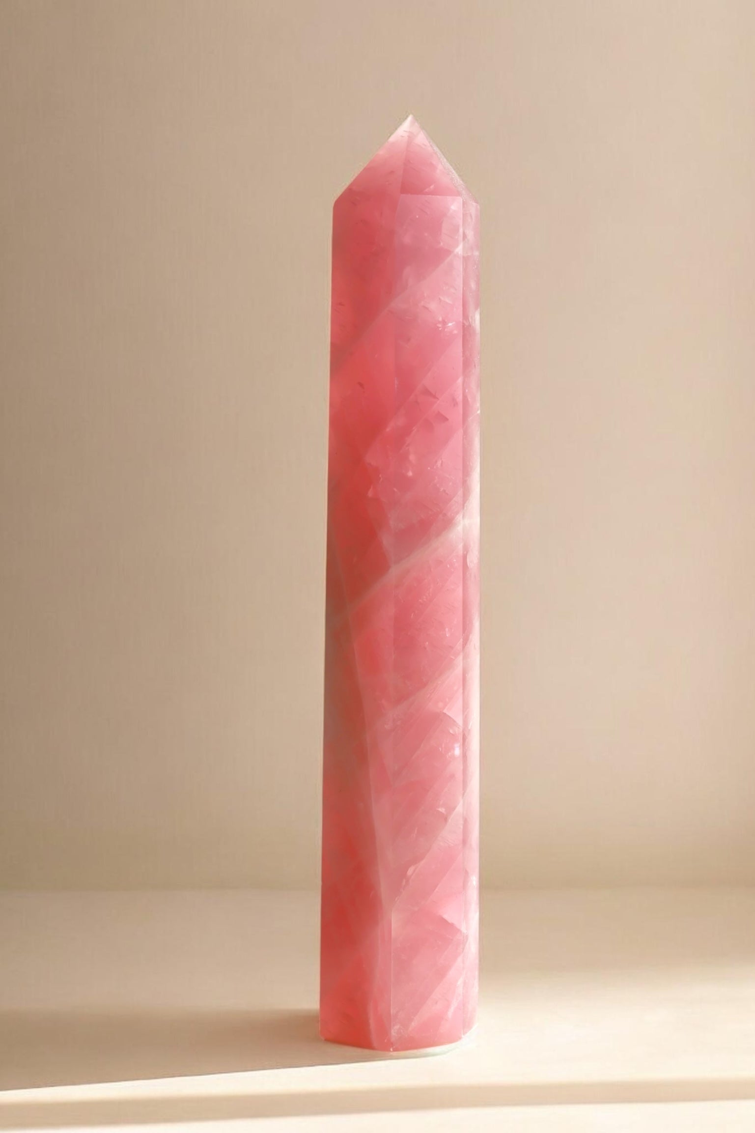 Extra Large Rose Quartz Crystal Tower