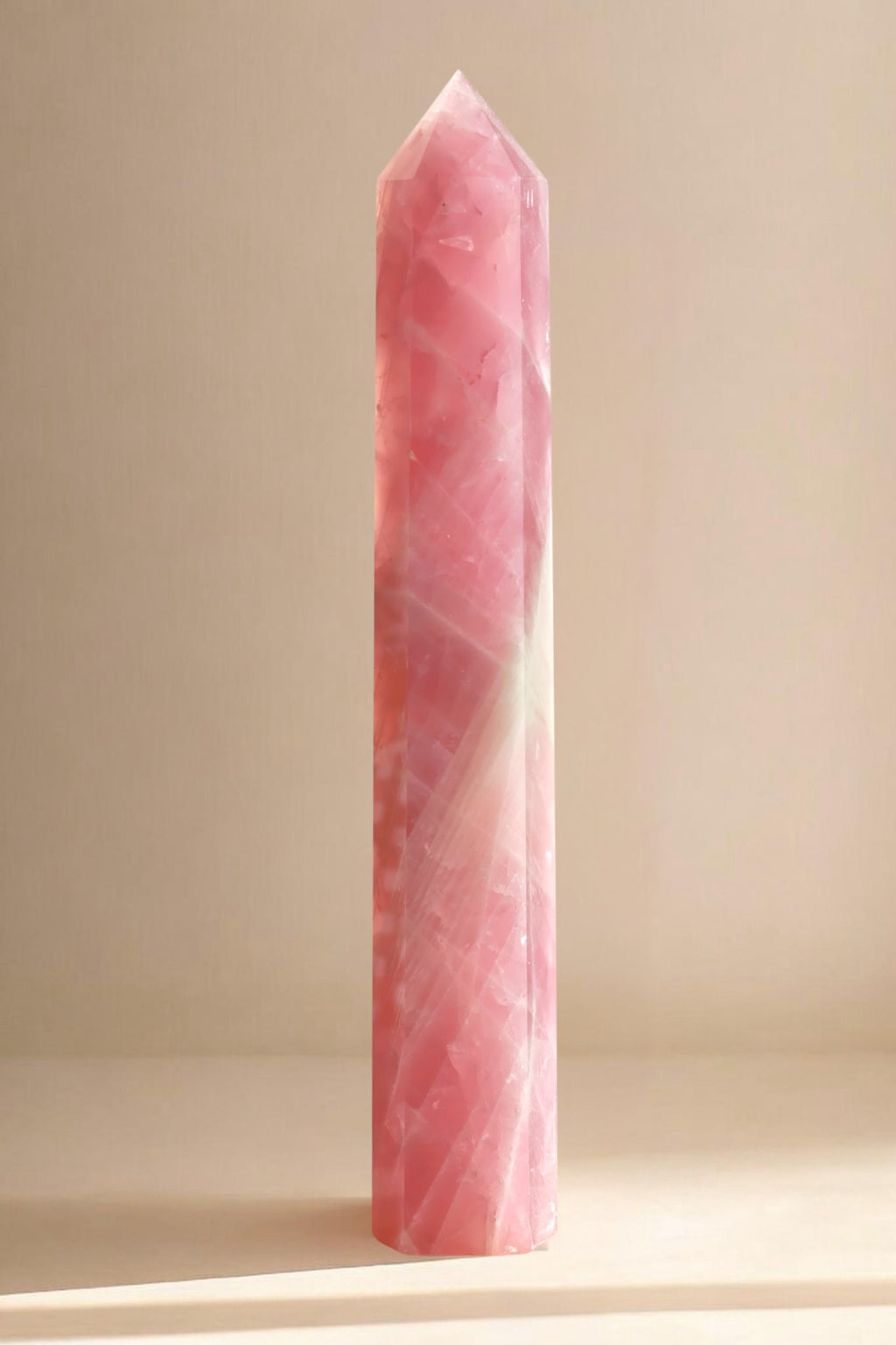Extra Large Rose Quartz Crystal Tower