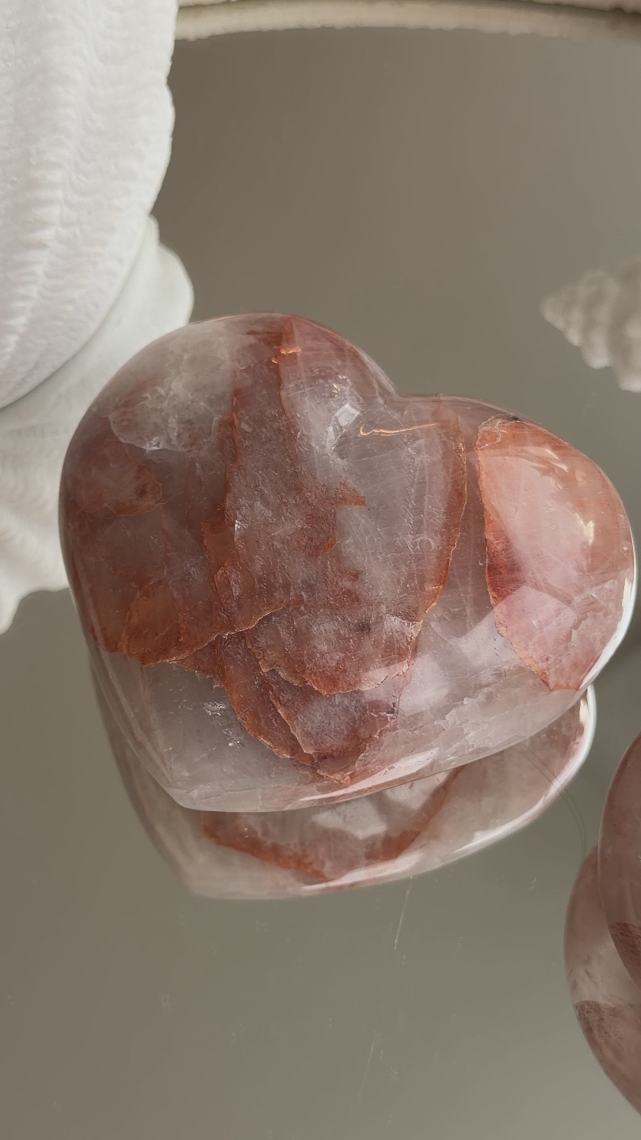 Fire Quartz Heart (with Stand)