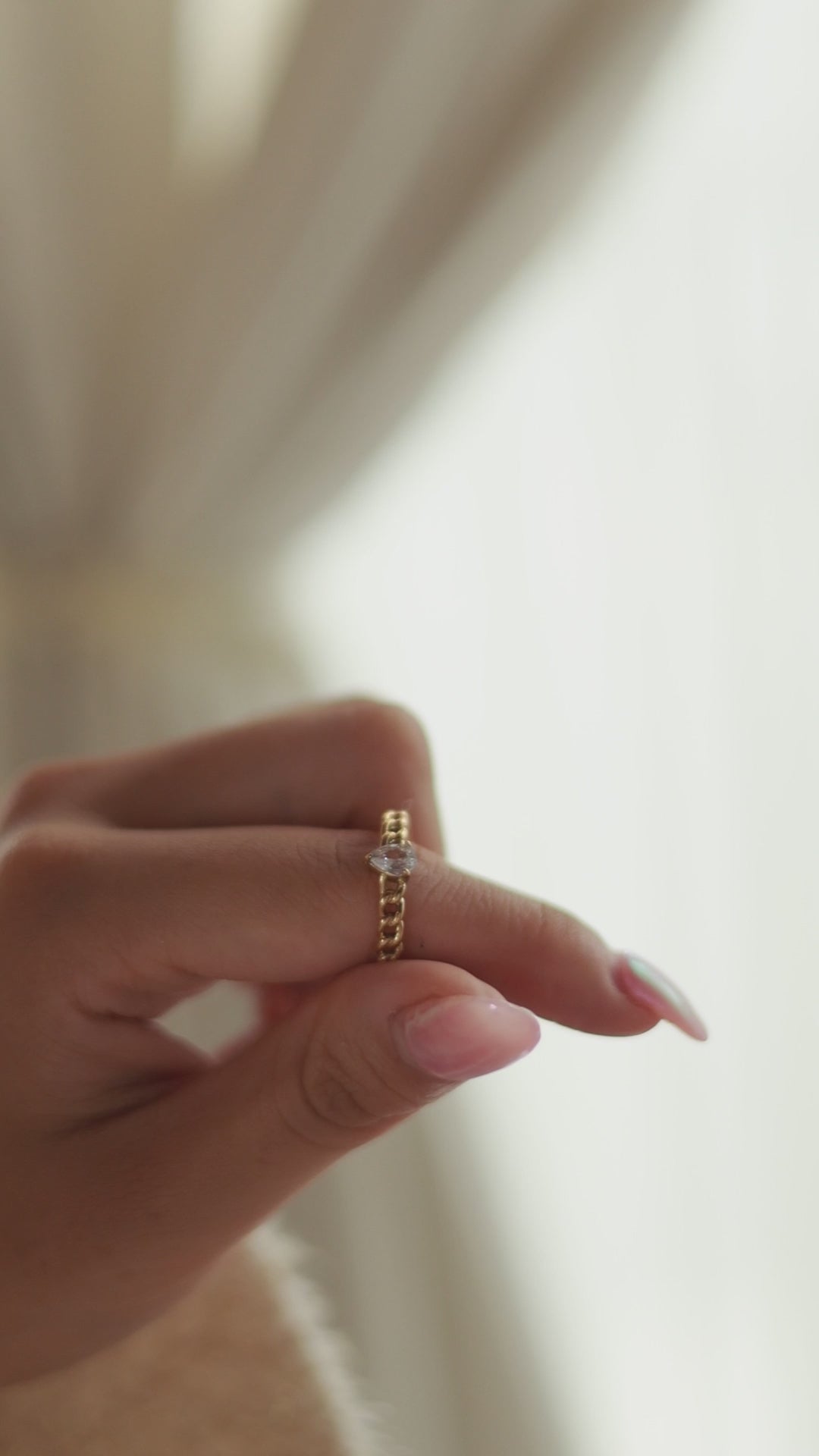 Chain & Rhinestone Rings