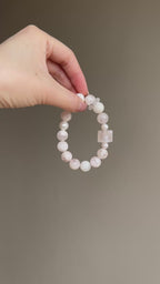 Cherry Blossom Agate with Pearls Crystal Bracelet
