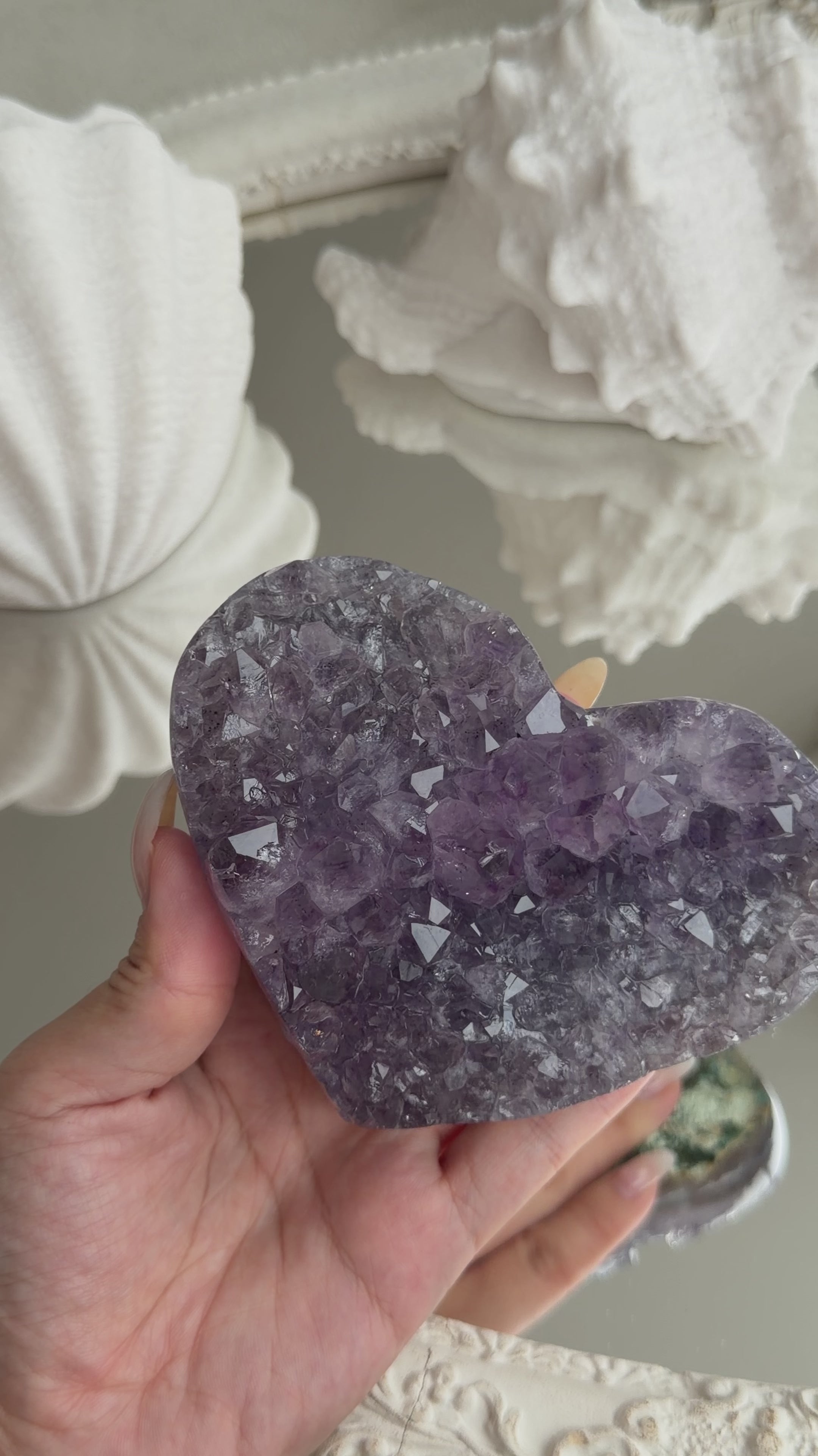 Brazilian Druzy Amethyst Heart