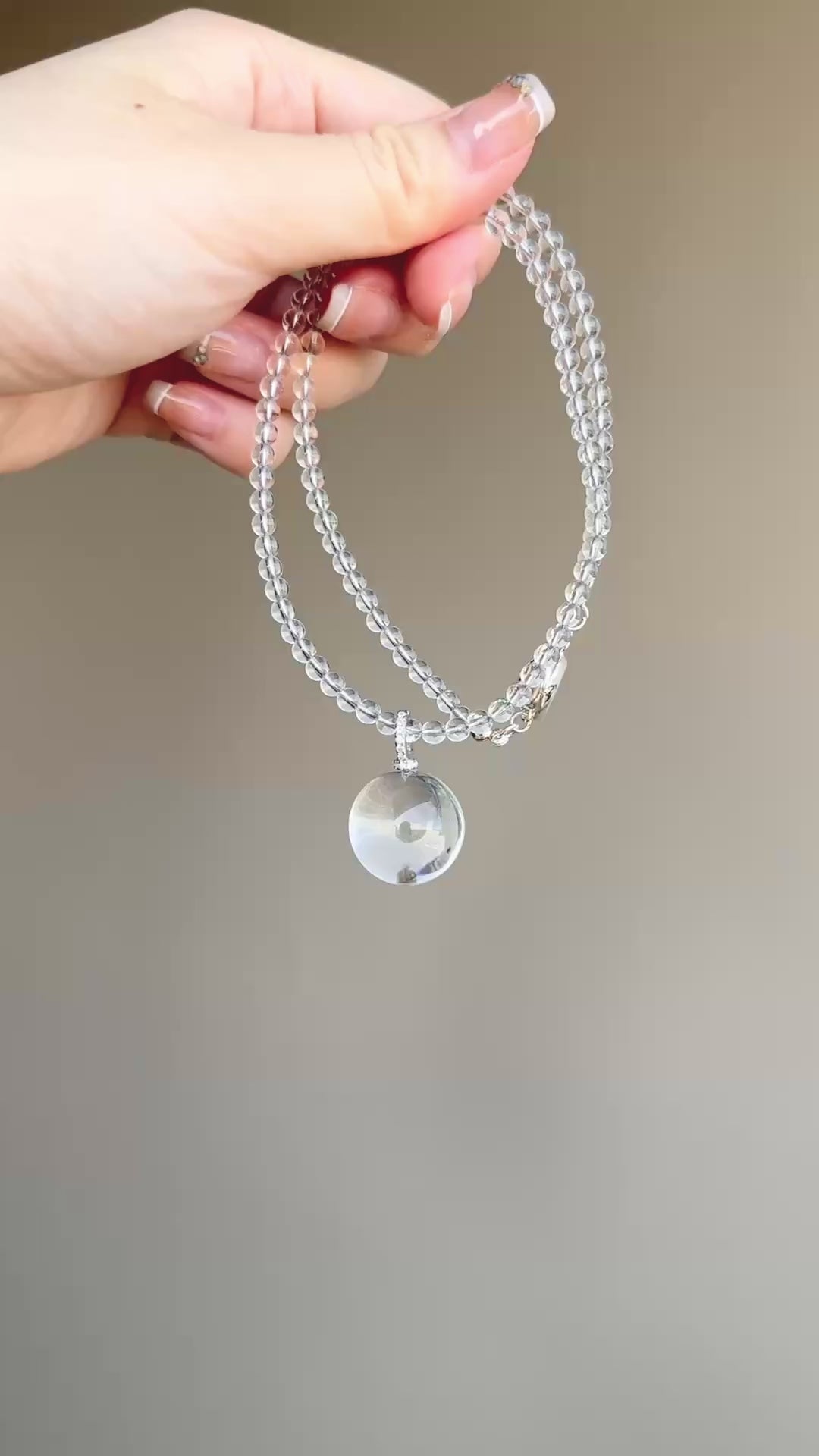 Clear Quartz Beaded Necklace