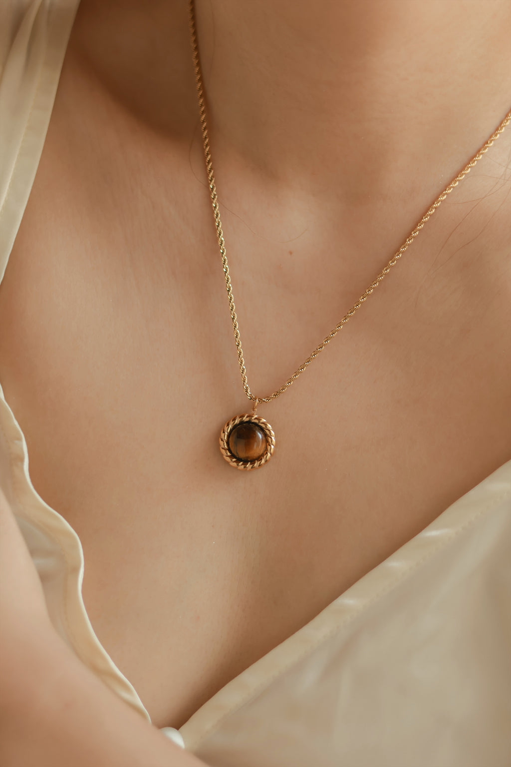 Tiger's Eye Vintage Pendant