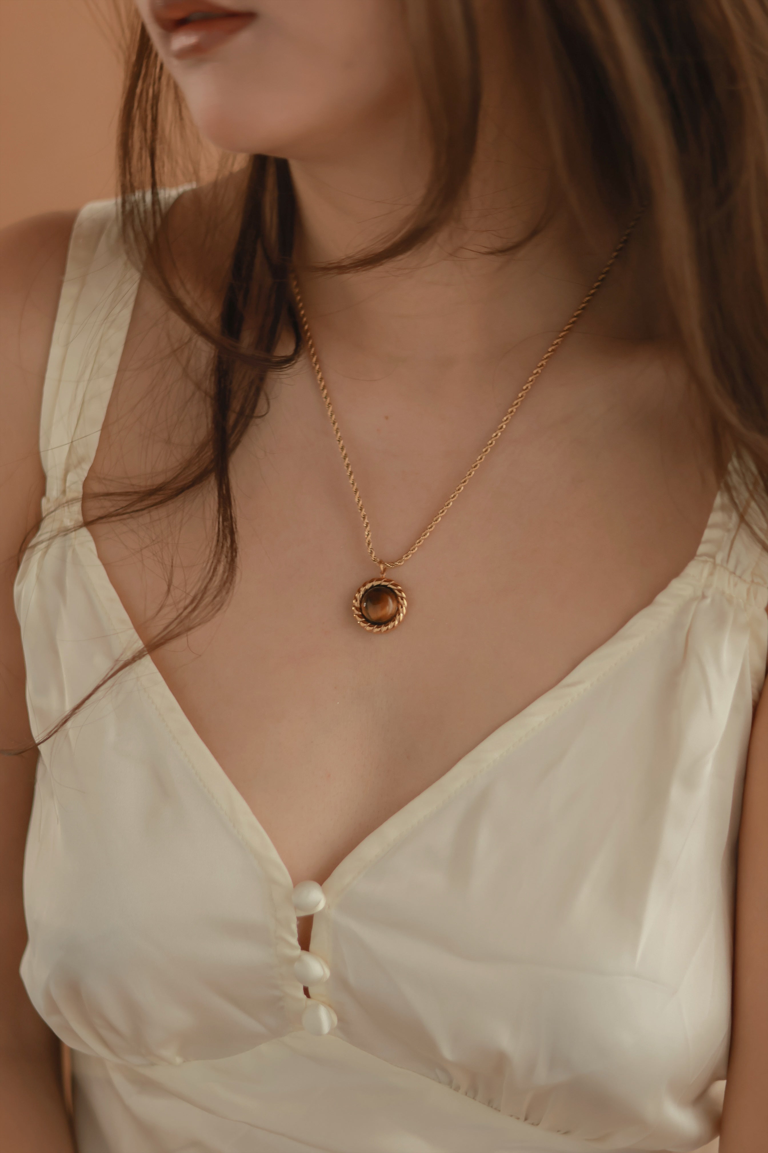 Tiger's Eye Vintage Pendant