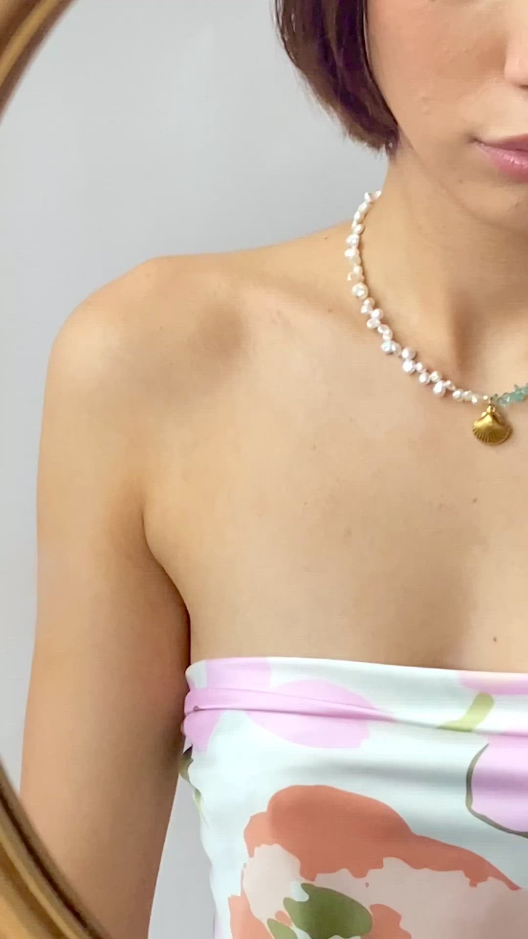 Aqua Beaded Necklace