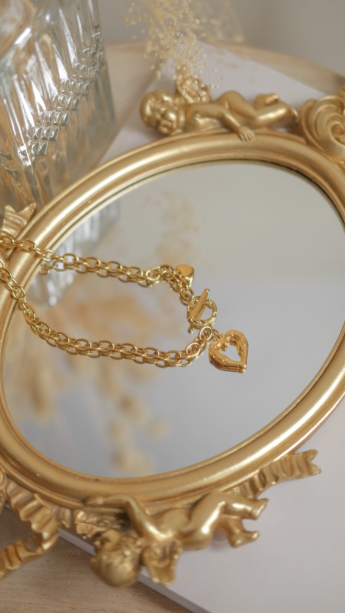 Chunky Heart & Charm Necklace