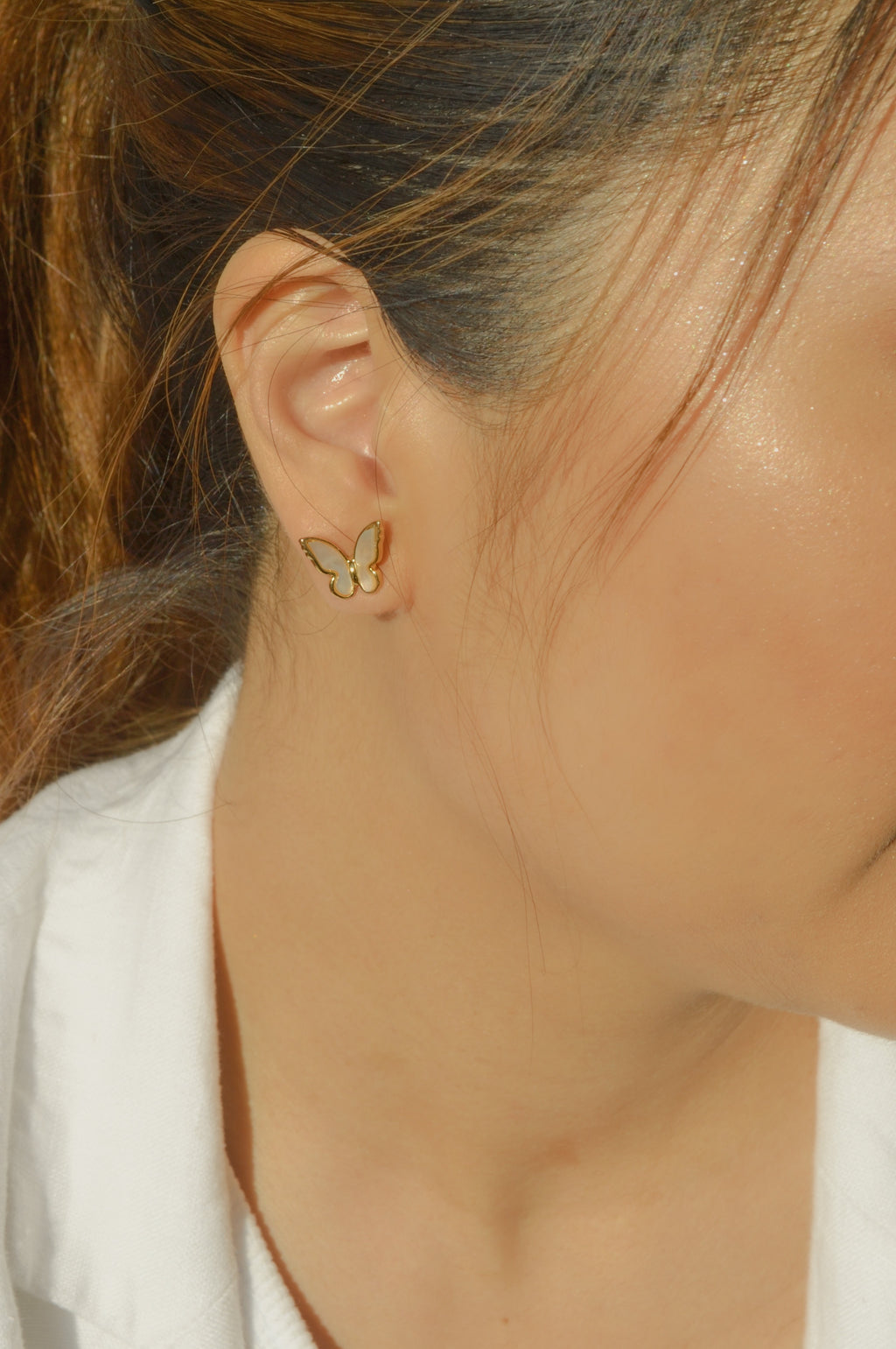 Mother of Pearl Butterfly Studs
