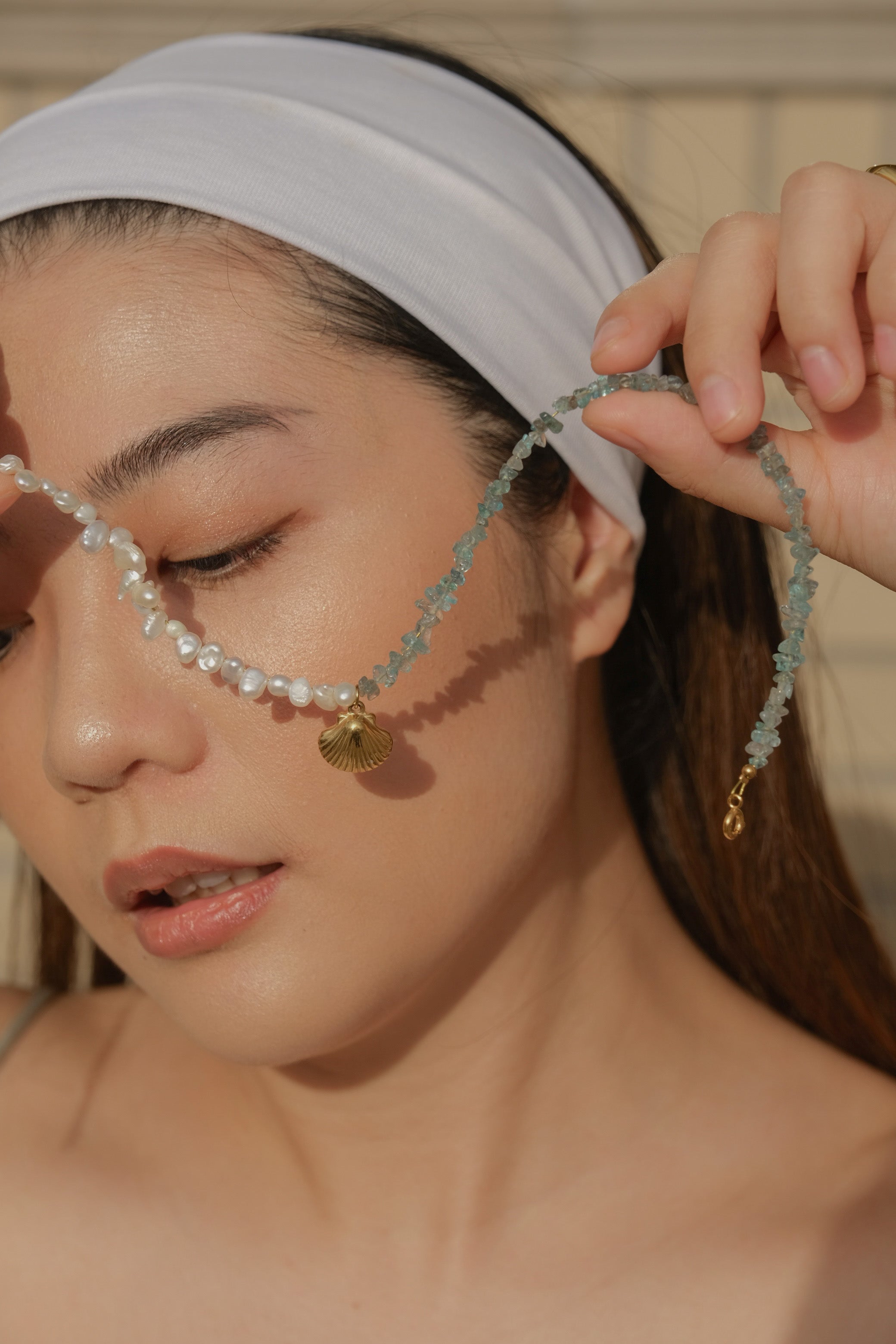 Aqua Beaded Necklace