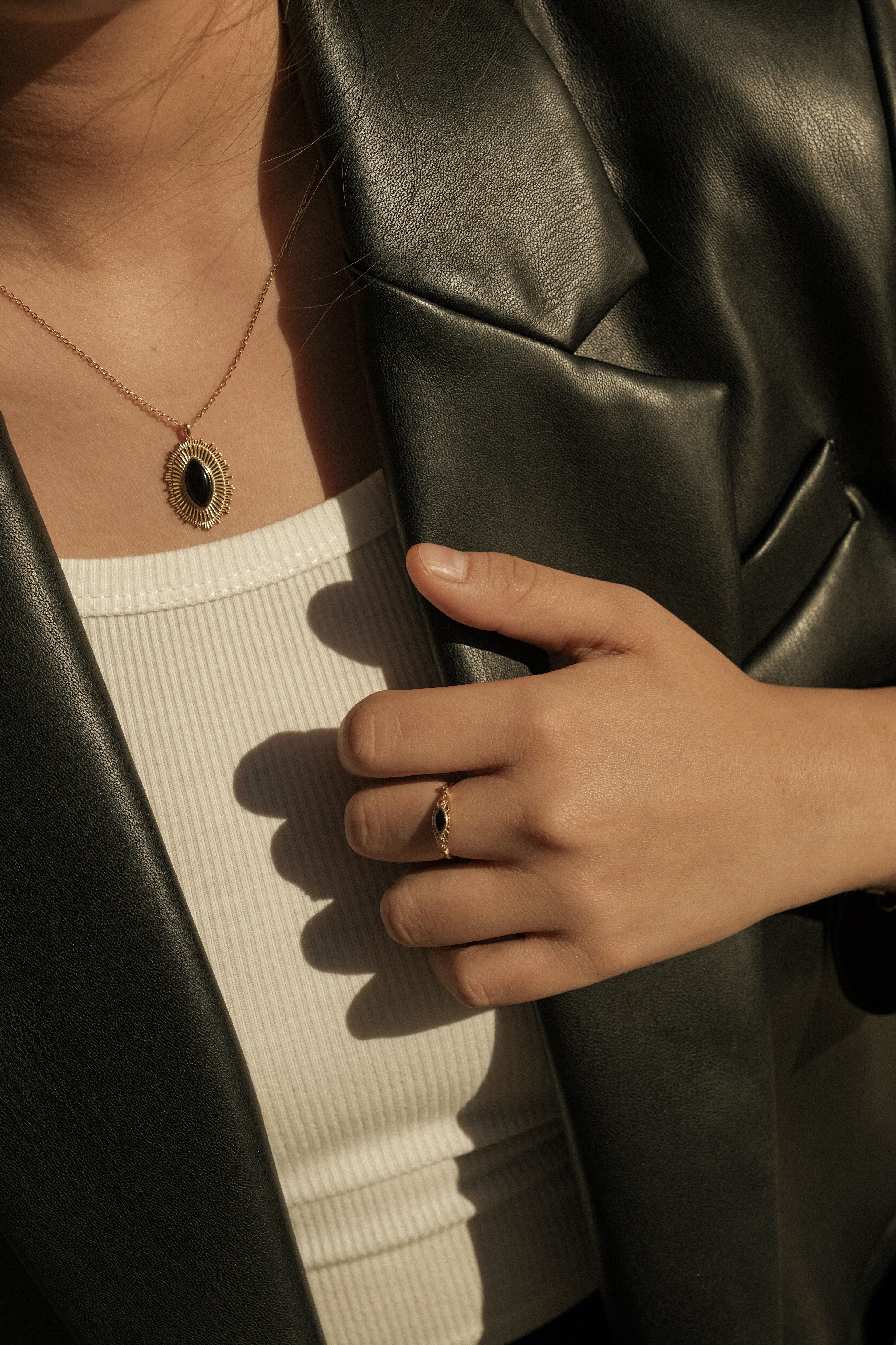 Blackgem Evil Eye Ring