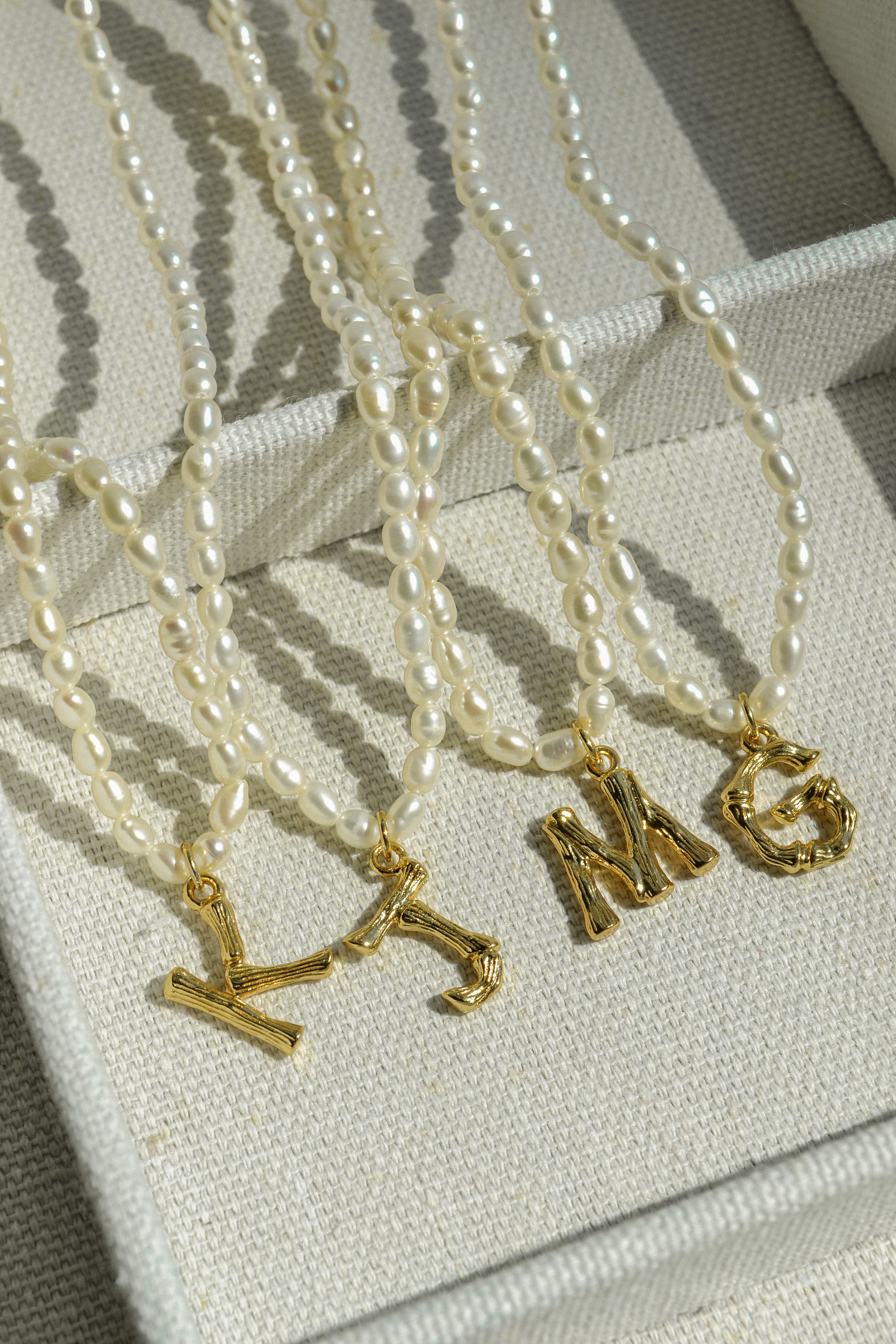 Pearl & Initial Necklace