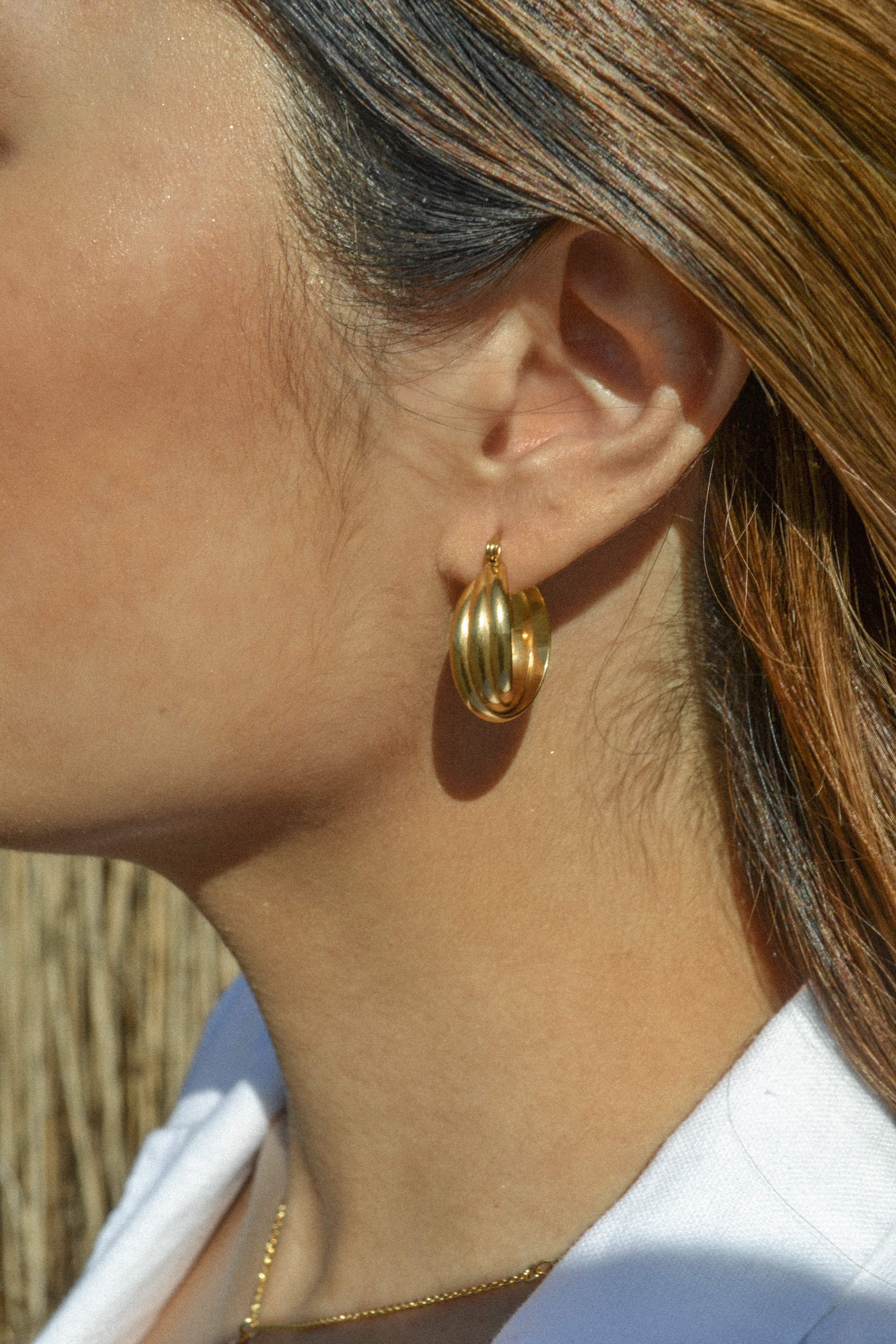 Swirl Hoop Earrings