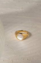 Round Mother of Pearl Ring