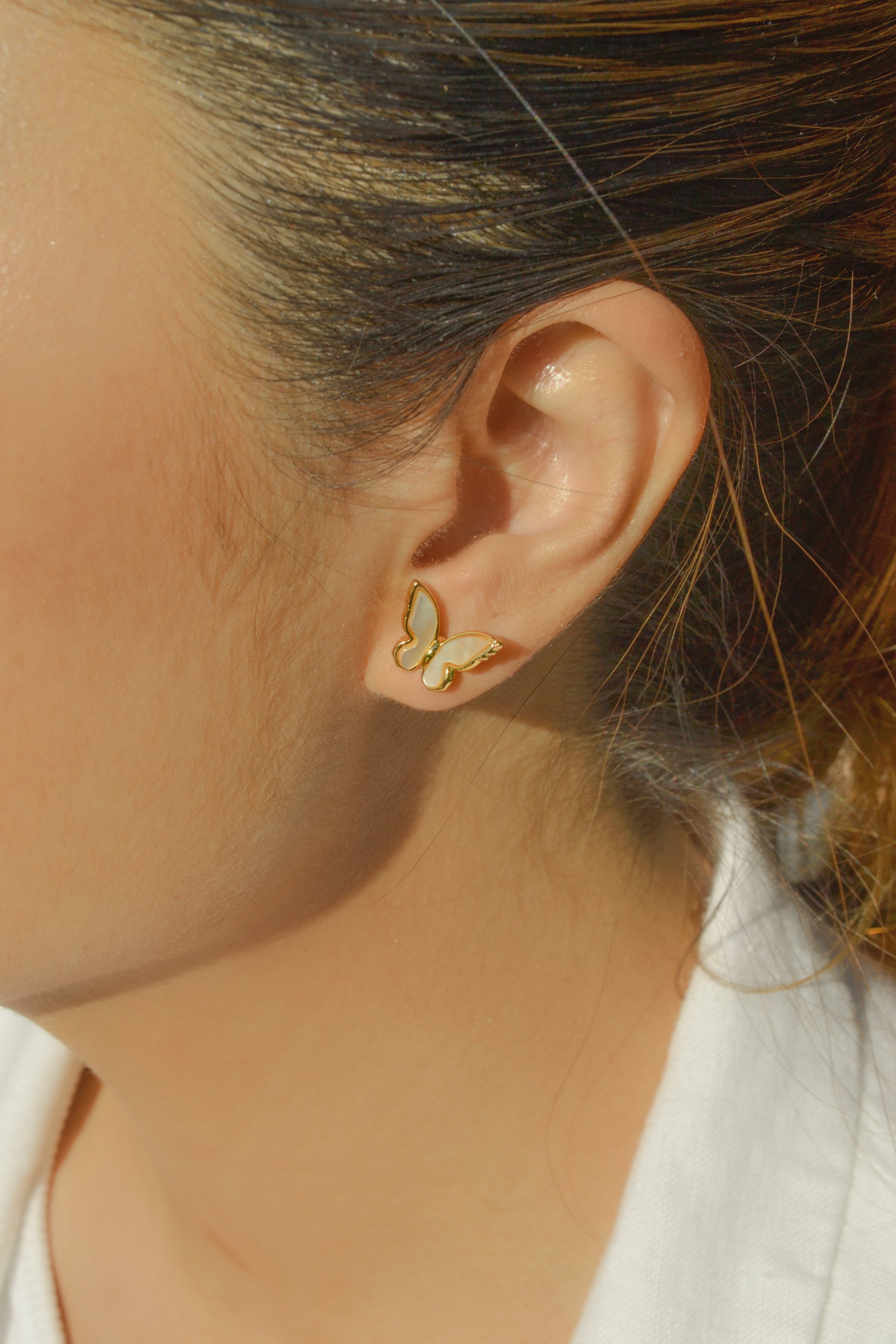 Mother of Pearl Butterfly Studs