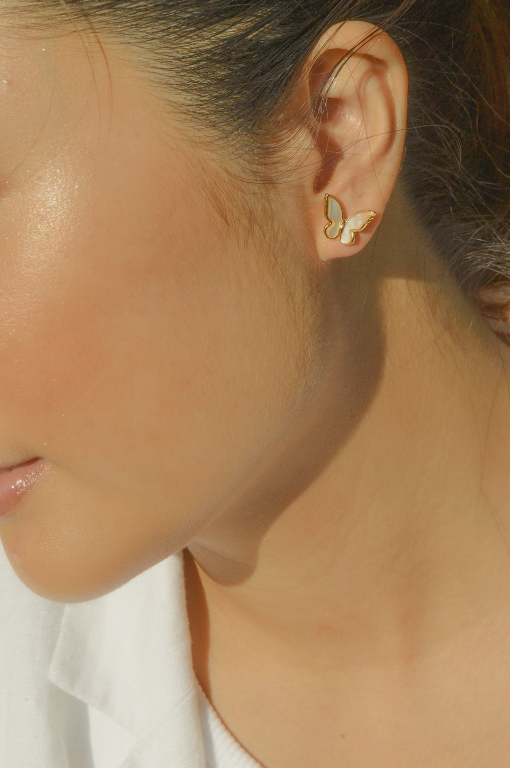 Mother of Pearl Butterfly Studs