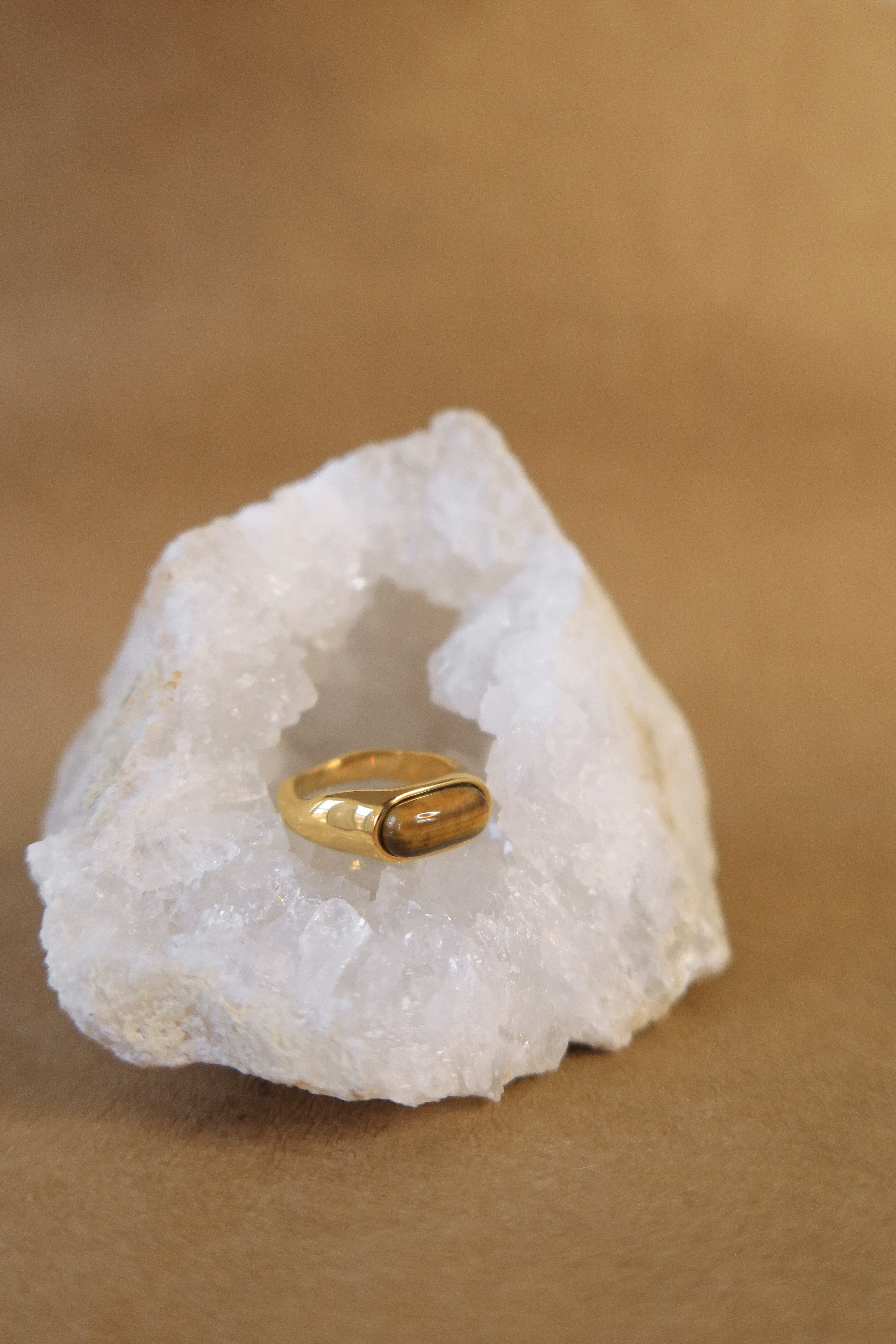 Baguette Tiger's Eye Ring