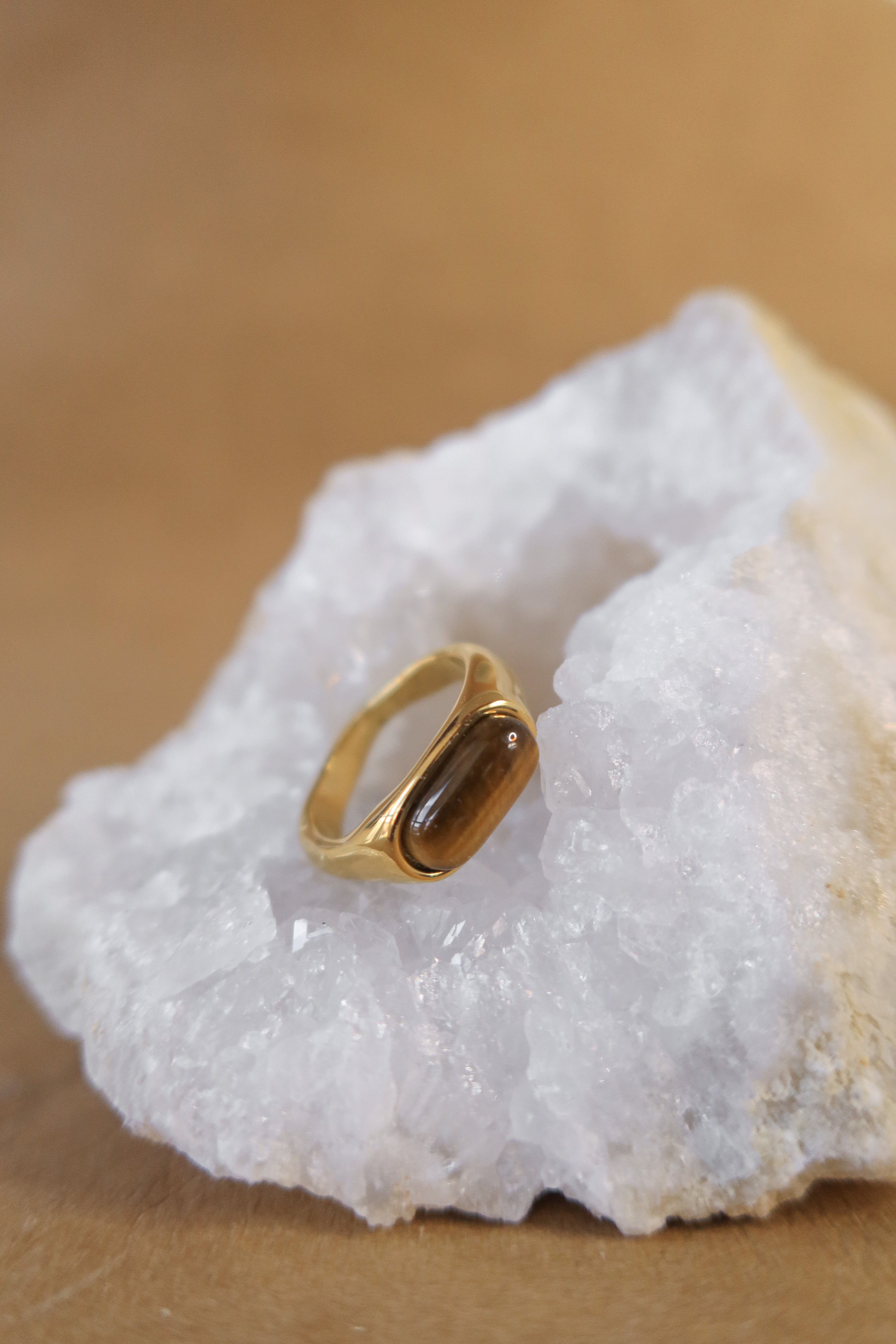 Baguette Tiger's Eye Ring