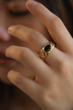 Brioche Onyx Ring
