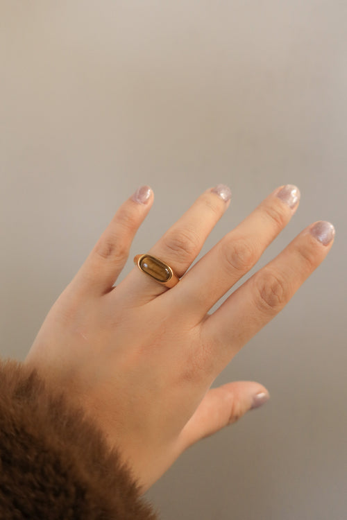 Baguette Tiger's Eye Ring