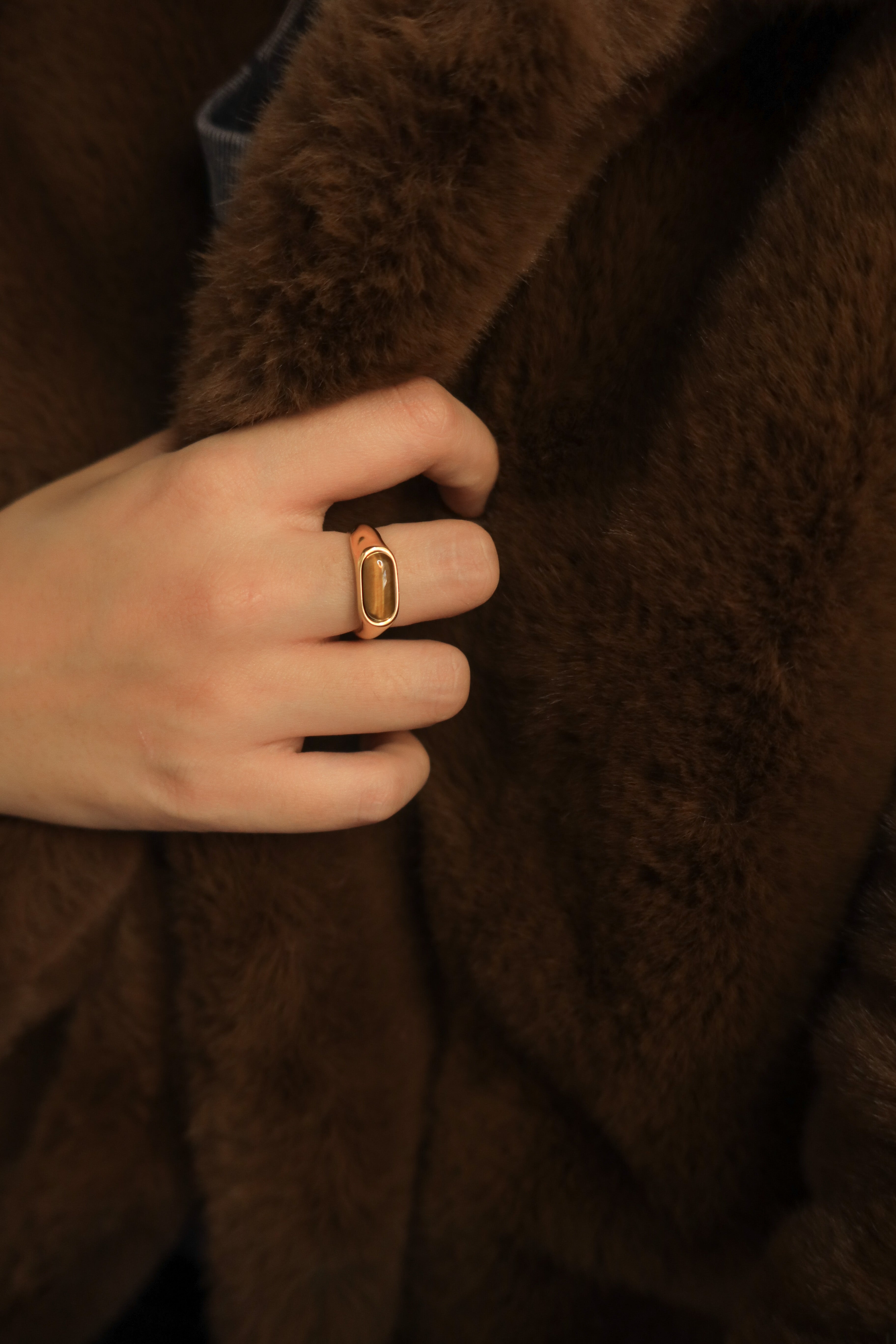 Baguette Tiger's Eye Ring