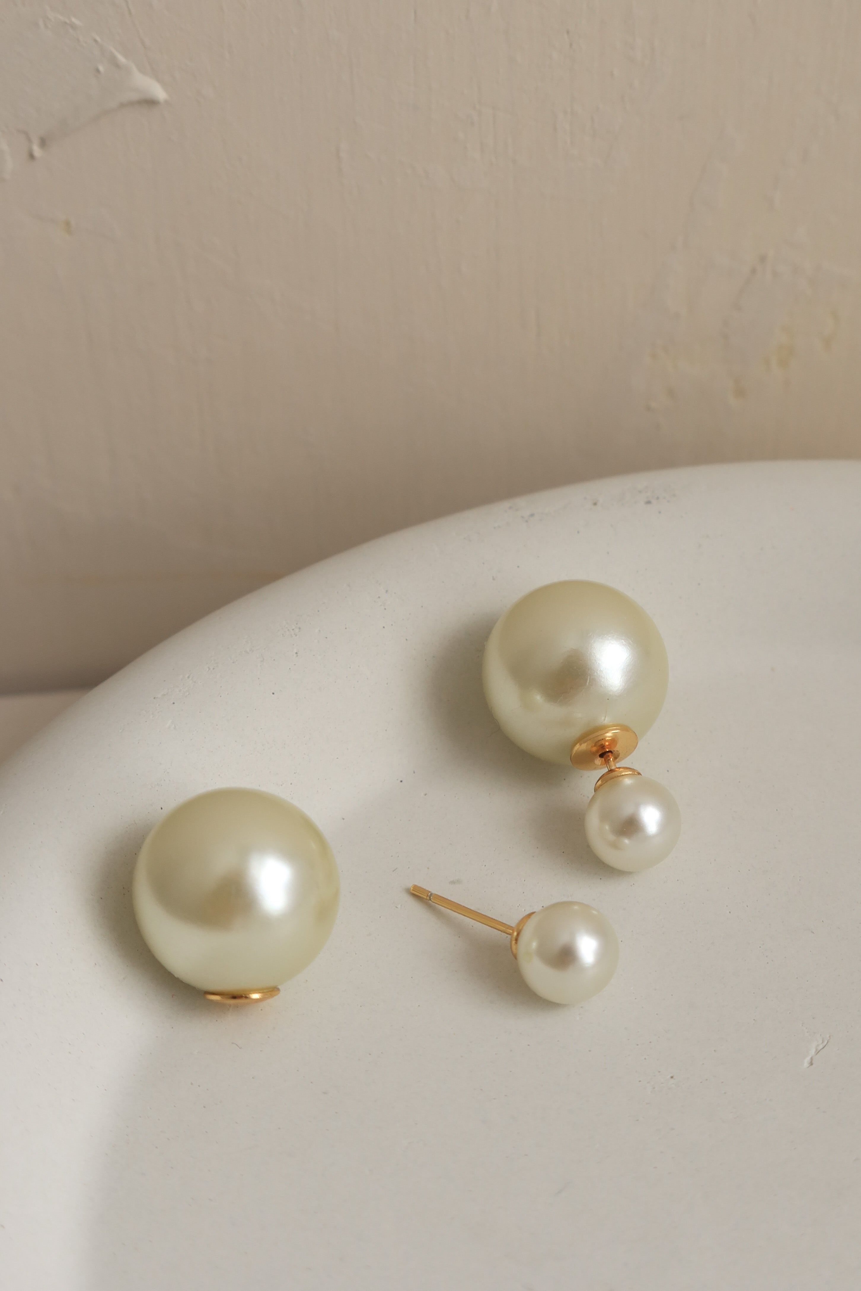 Double Side Pearl Studs