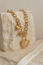 Chunky Heart & Charm Necklace