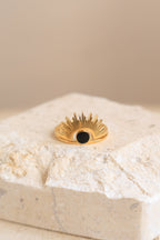 Sunburst Onyx Ring Set