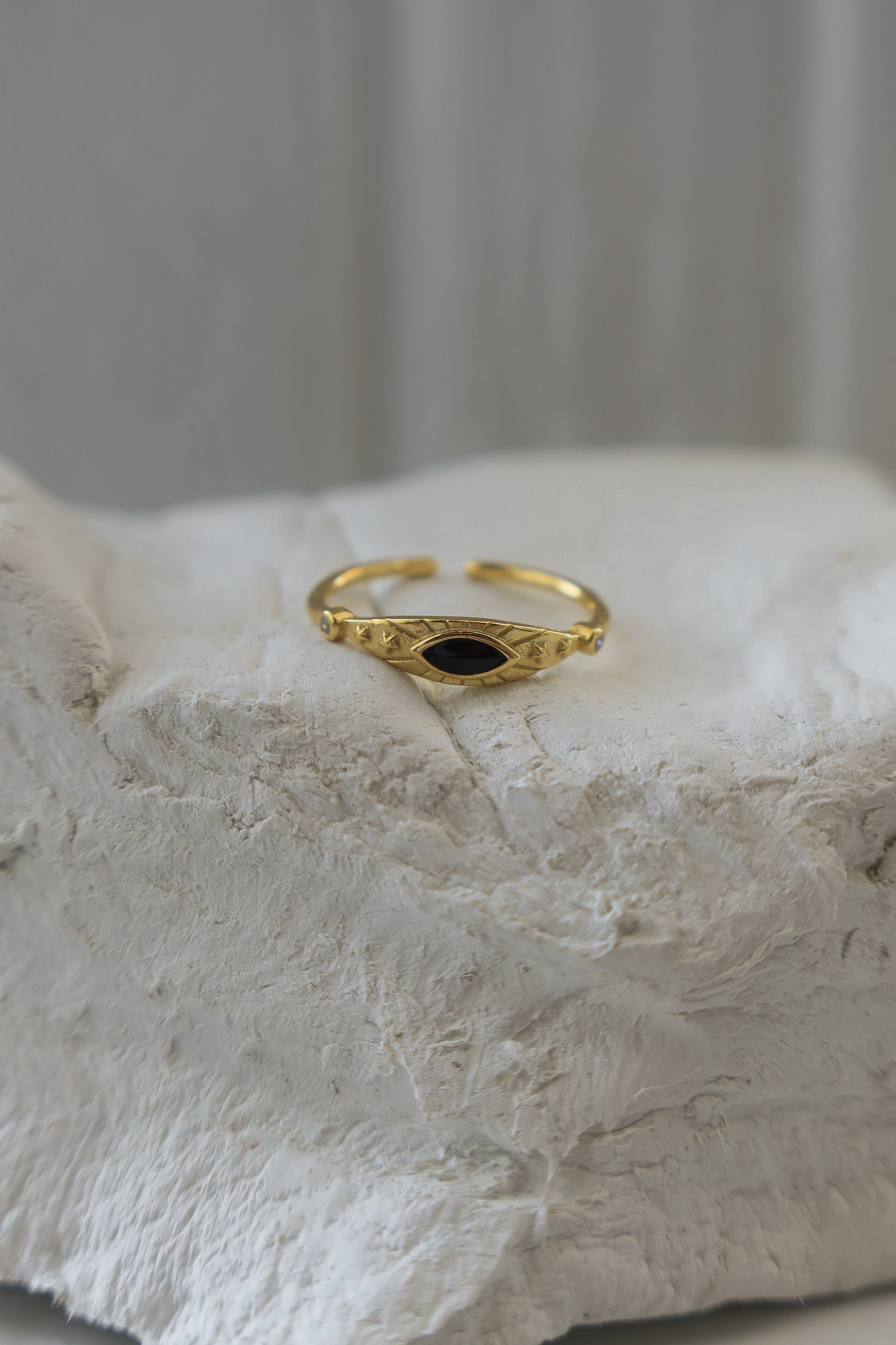 Blackgem Evil Eye Ring