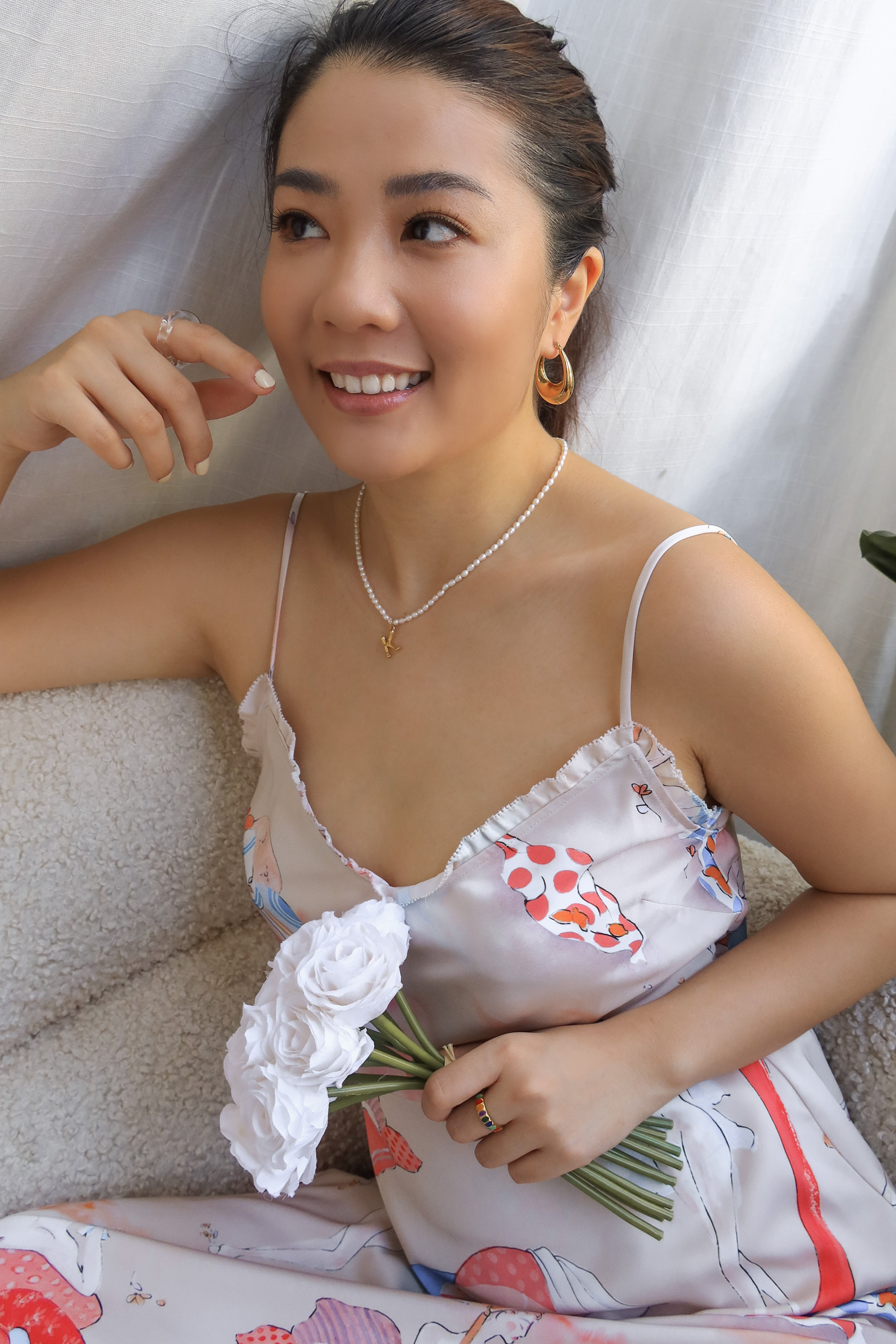 Pearl & Initial Necklace