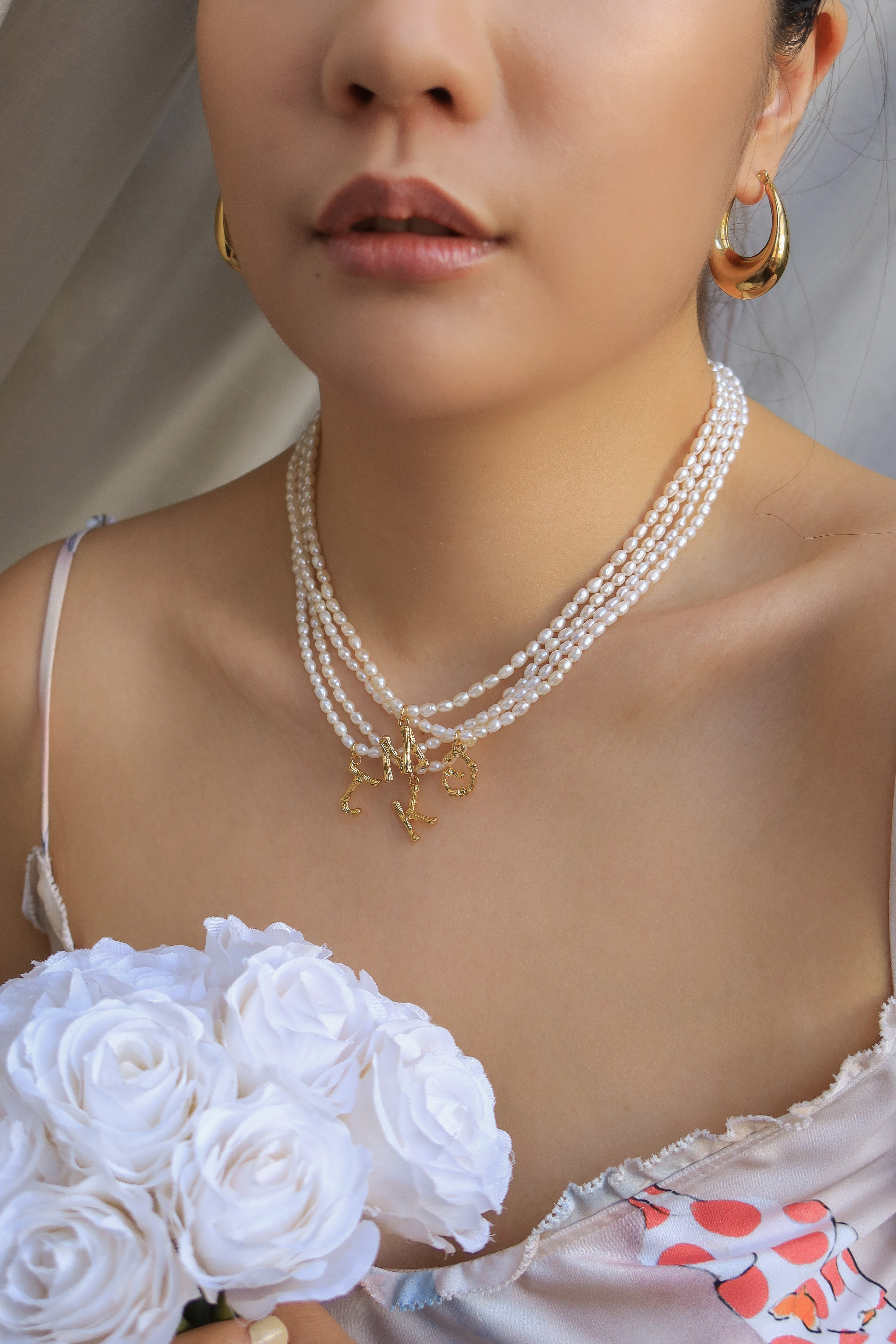 Pearl & Initial Necklace