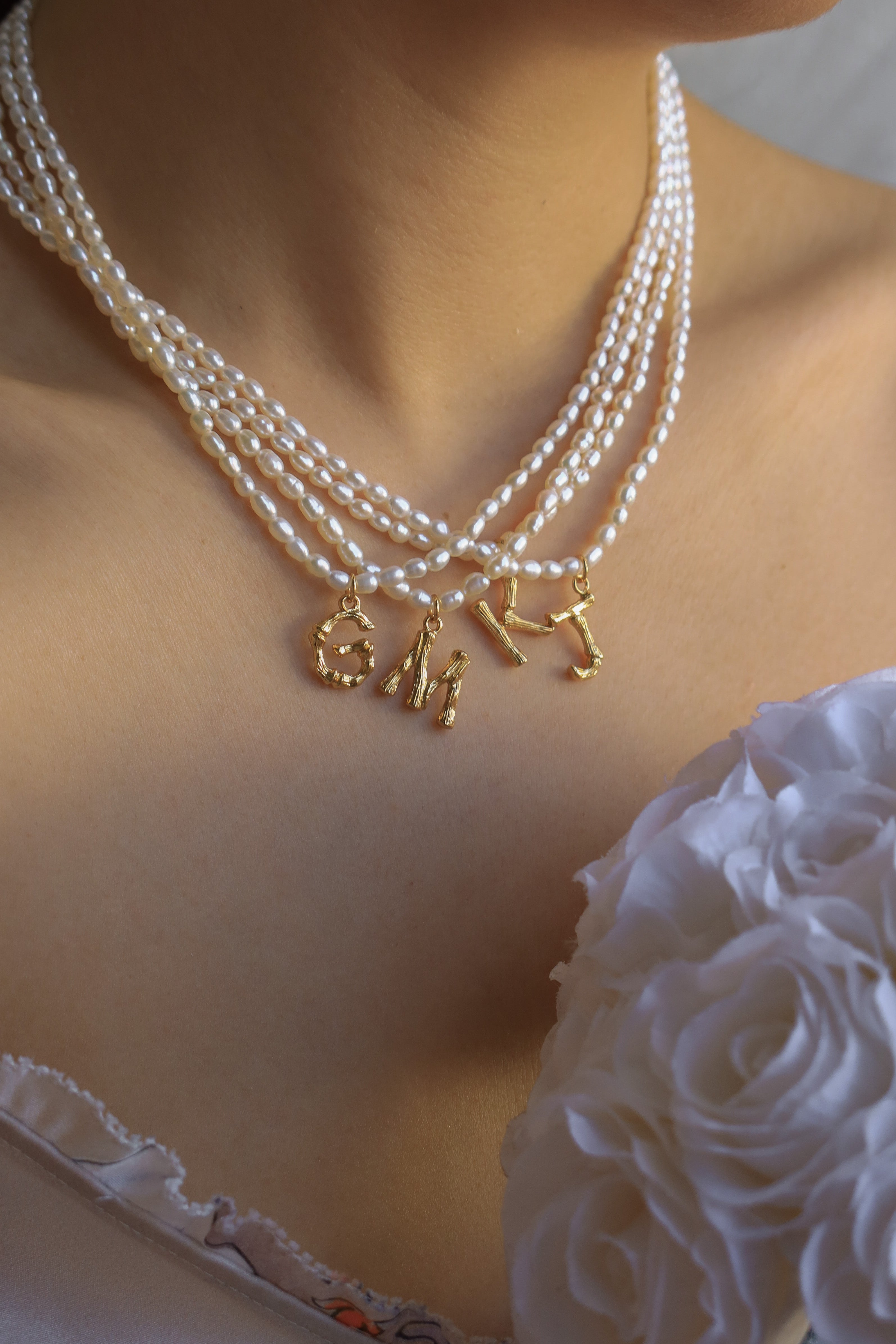 Pearl & Initial Necklace