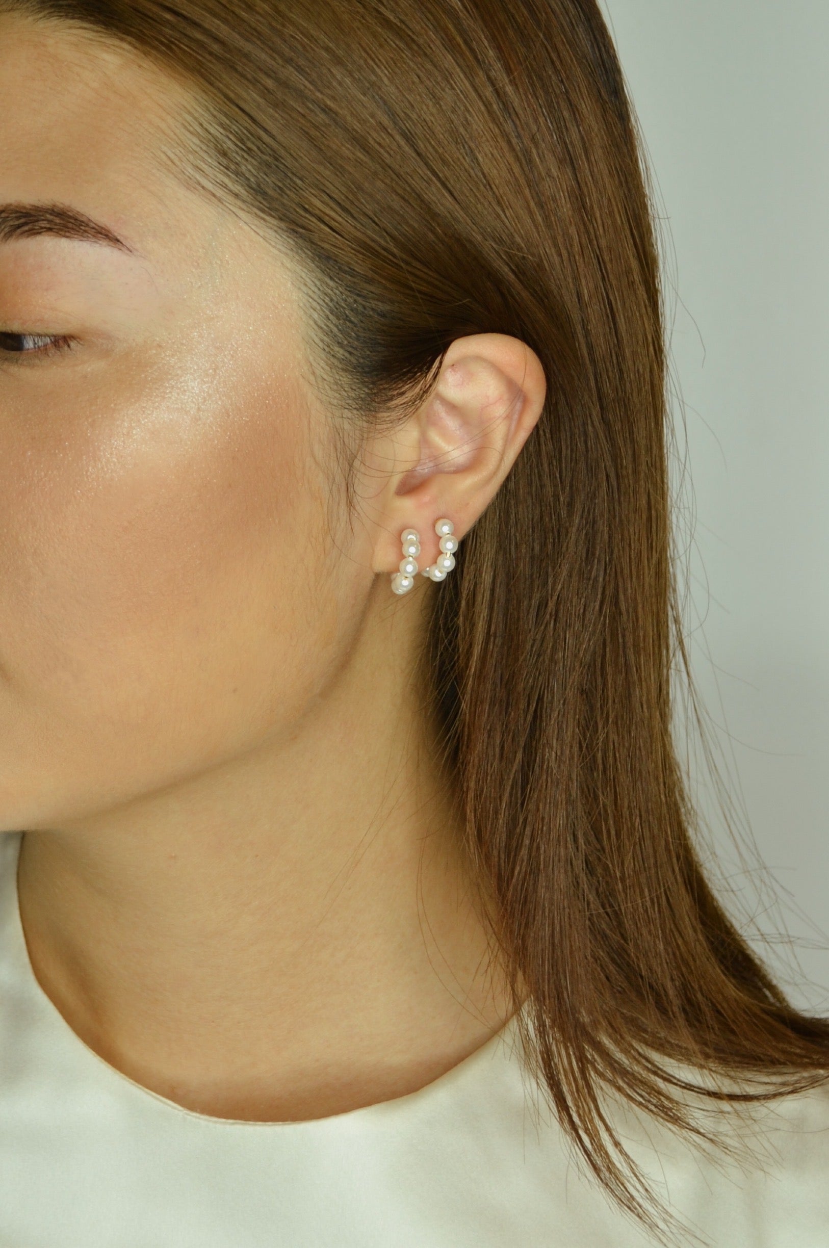 Baby Pearl Hoops