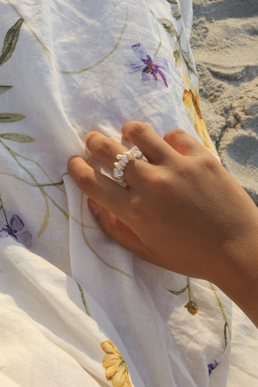 Baroque Pearl Beaded Ring