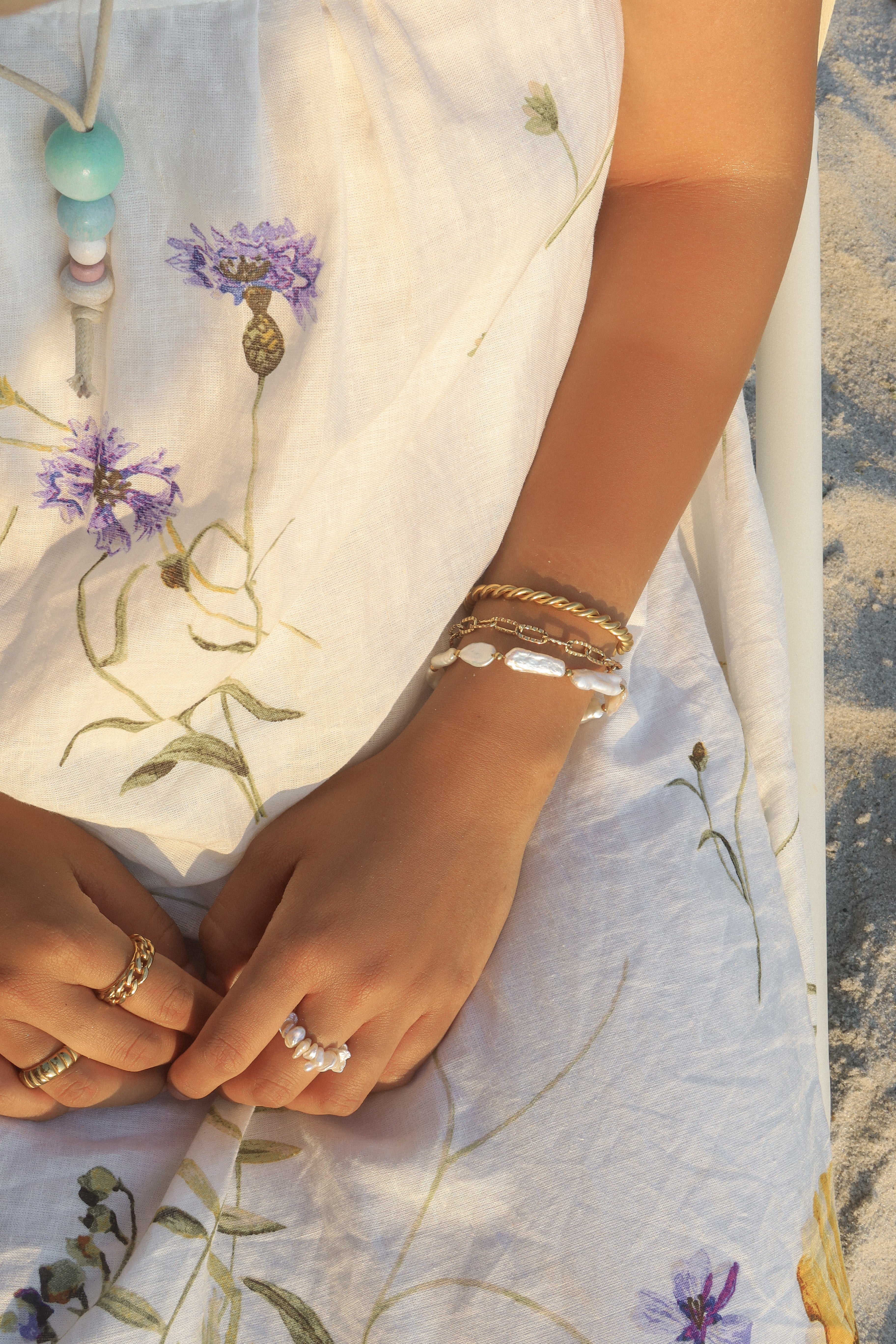 Baroque Pearl Beaded Ring