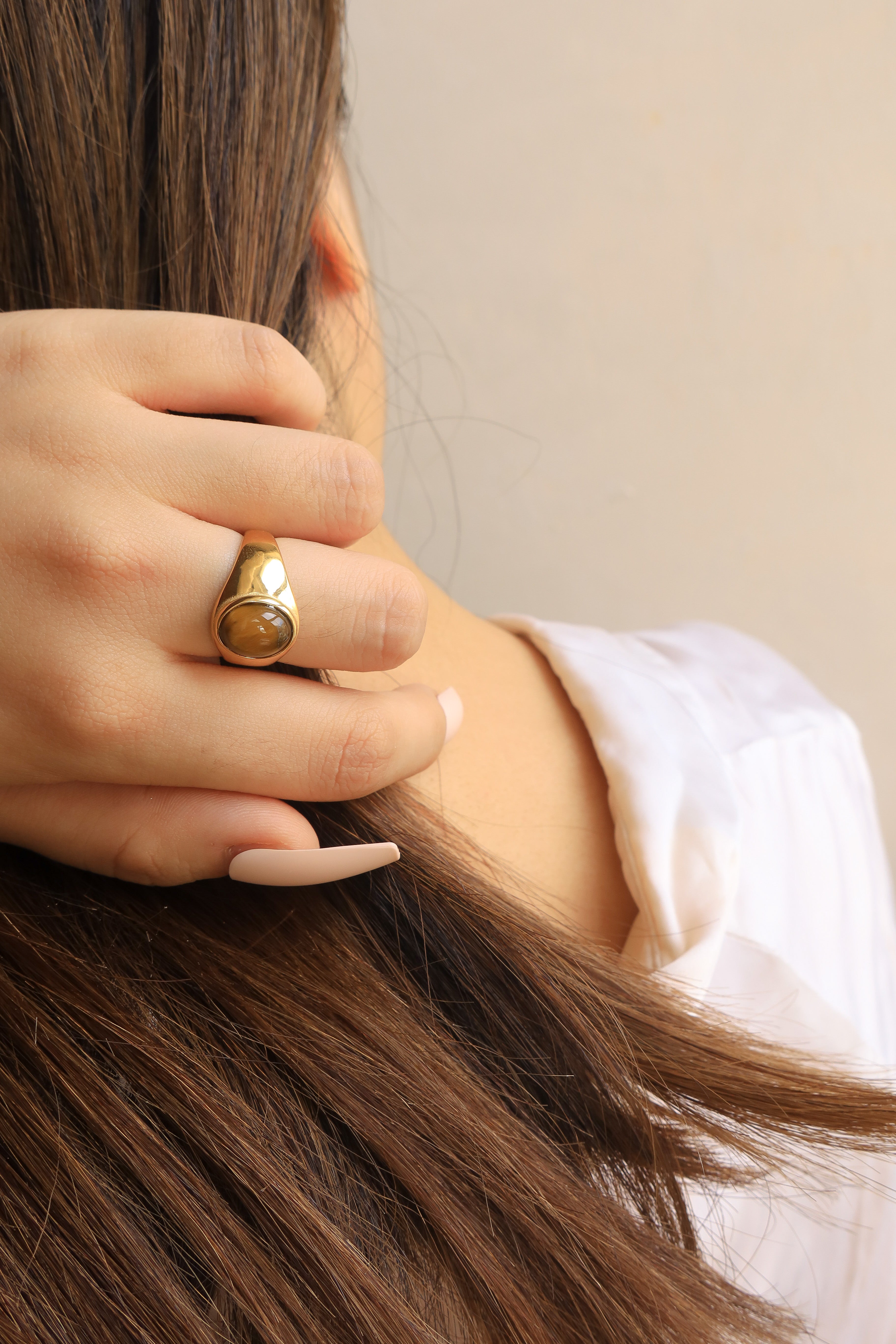 Oval Tiger Eye Ring