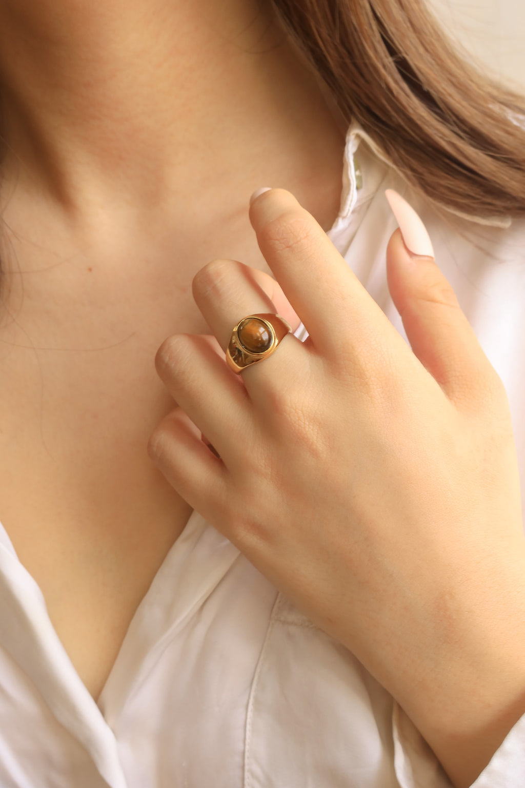 Oval Tiger Eye Ring