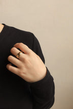 Glossy Hammered Ring