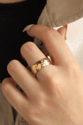 Glossy Hammered Ring