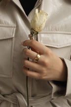 Glossy Hammered Ring