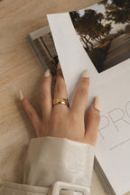 Glossy Hammered Ring