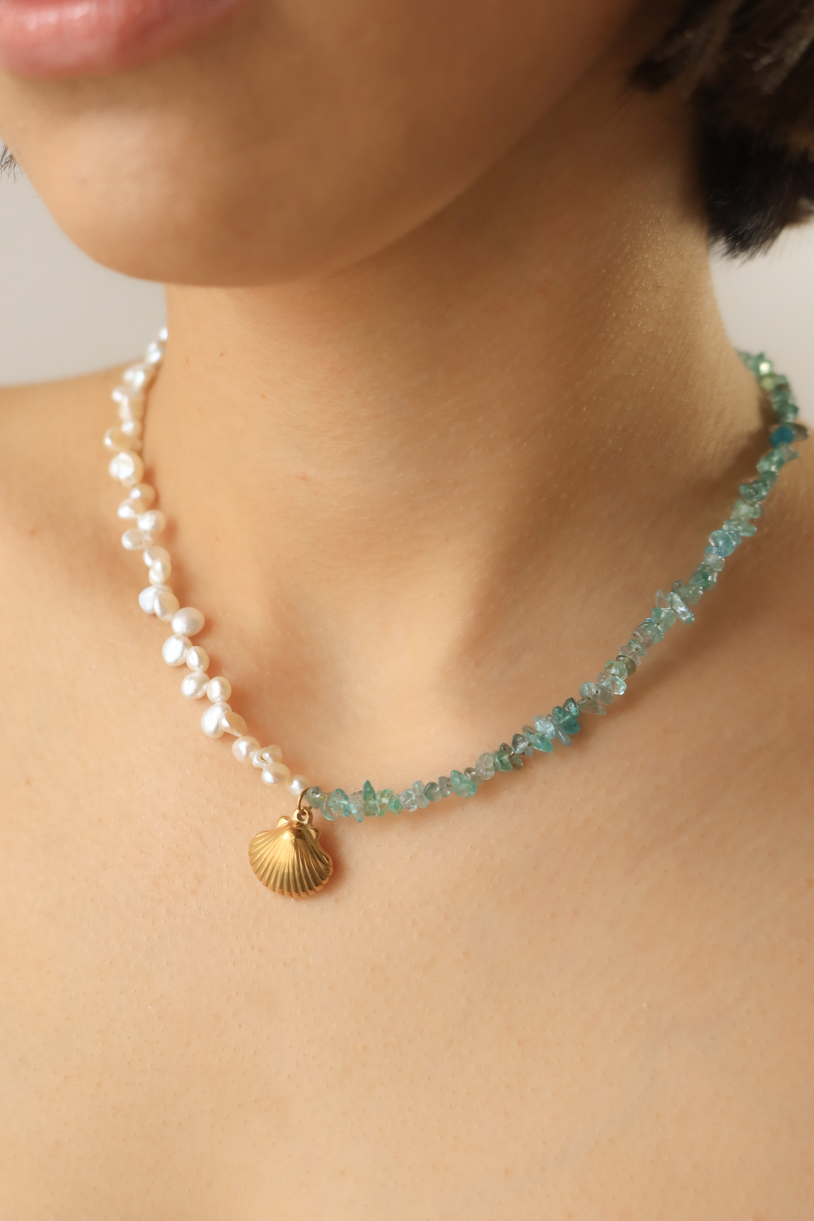 Aqua Beaded Necklace