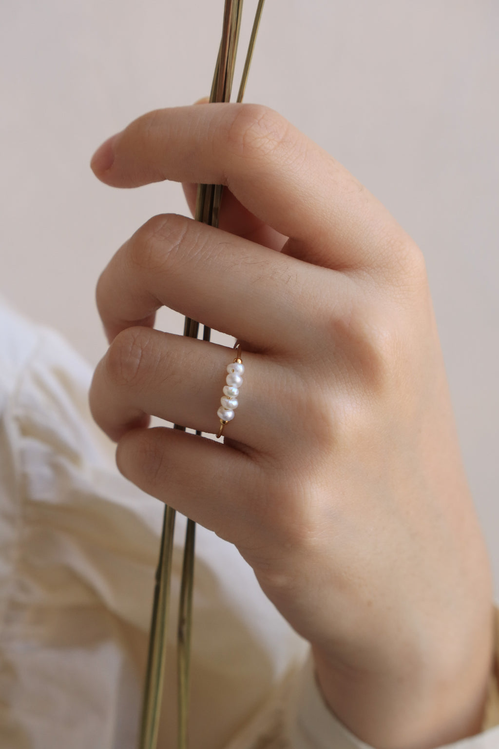 Baroque Pearl Beaded Ring