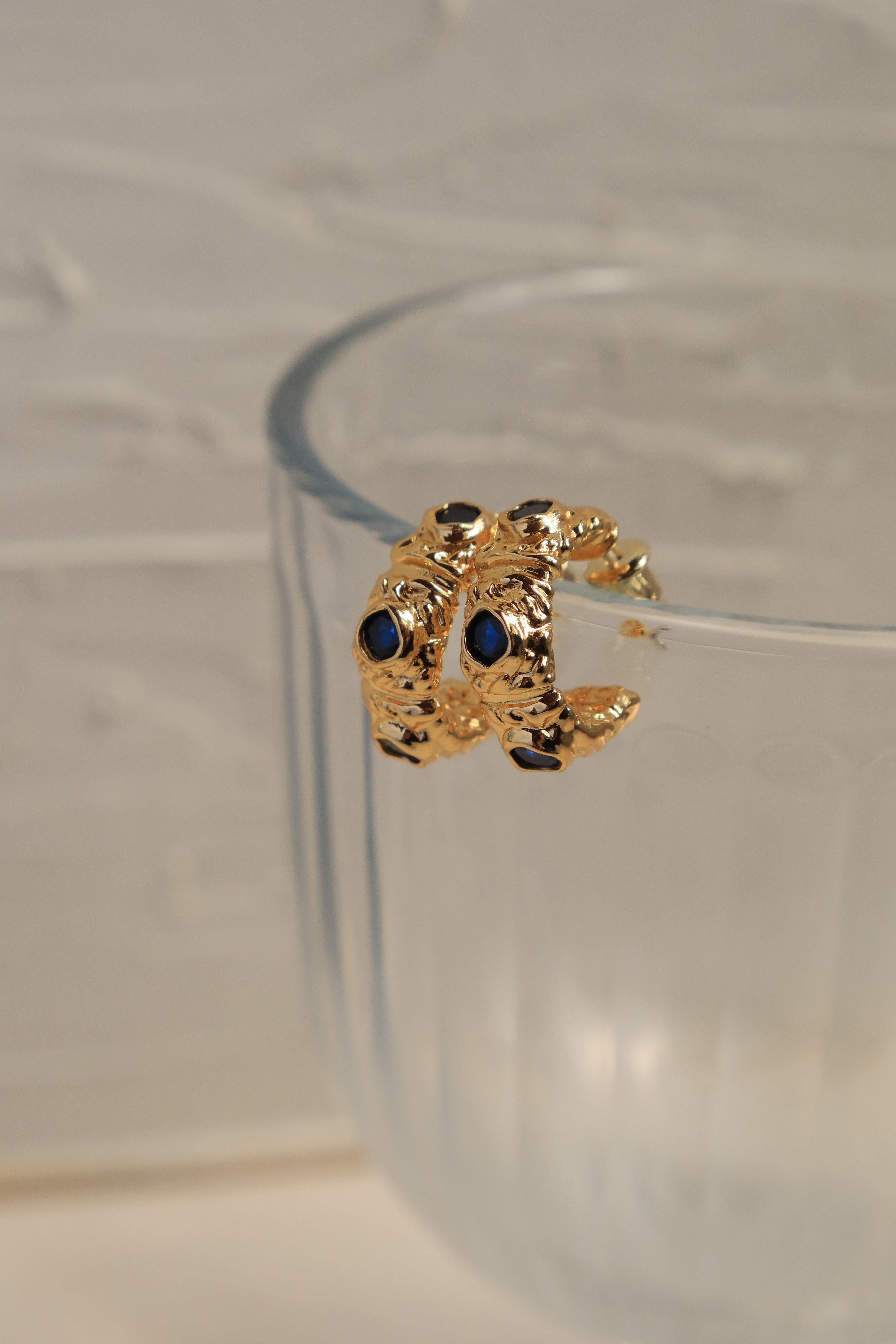 Mini Sapphire Hoops