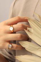 Round Mother of Pearl Ring