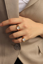 Round Mother of Pearl Ring