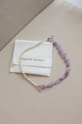 Lavender Amethyst & Pearl Beaded Necklace