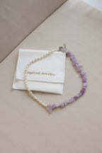 Lavender Amethyst & Pearl Beaded Necklace